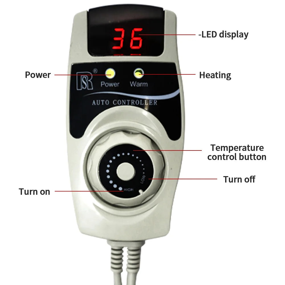 Heating Mat for Back Pain Relief Natural Tourmaline Mattress Far Infrared Heating Mat Germanium Stone Pad with Controller Show