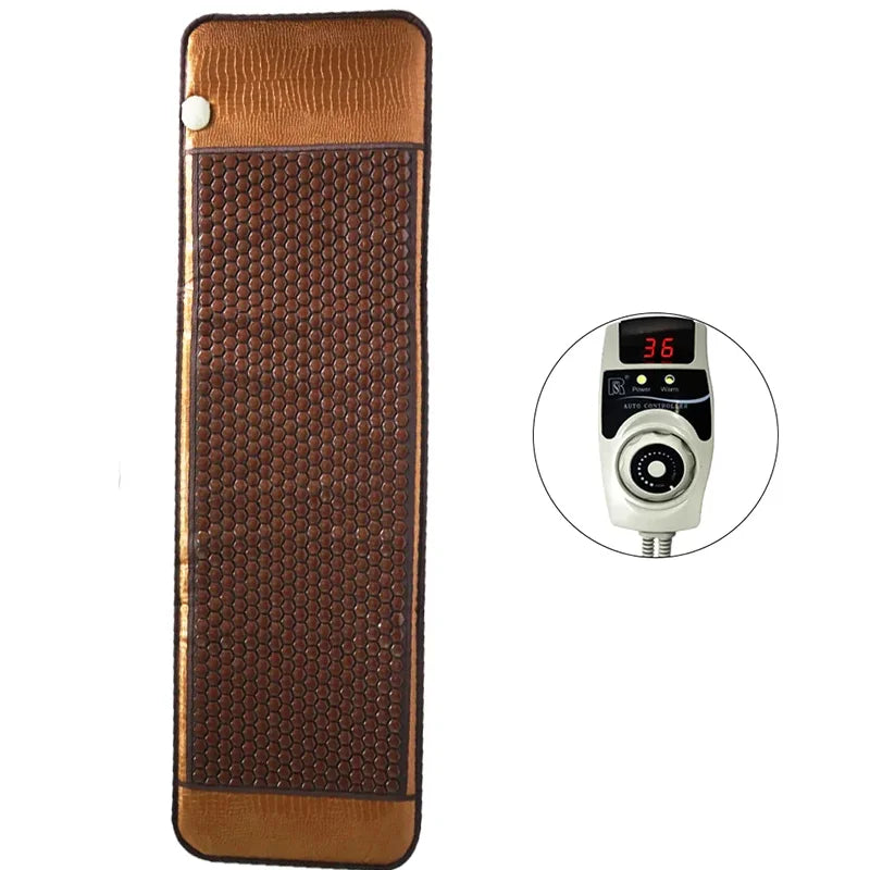 Heating Mat for Back Pain Relief Natural Tourmaline Mattress Far Infrared Heating Mat Germanium Stone Pad with Controller Show