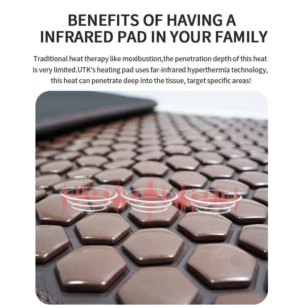 Heating Mat for Back Pain Relief Natural Tourmaline Mattress Far Infrared Heating Mat Germanium Stone Pad with Controller Show
